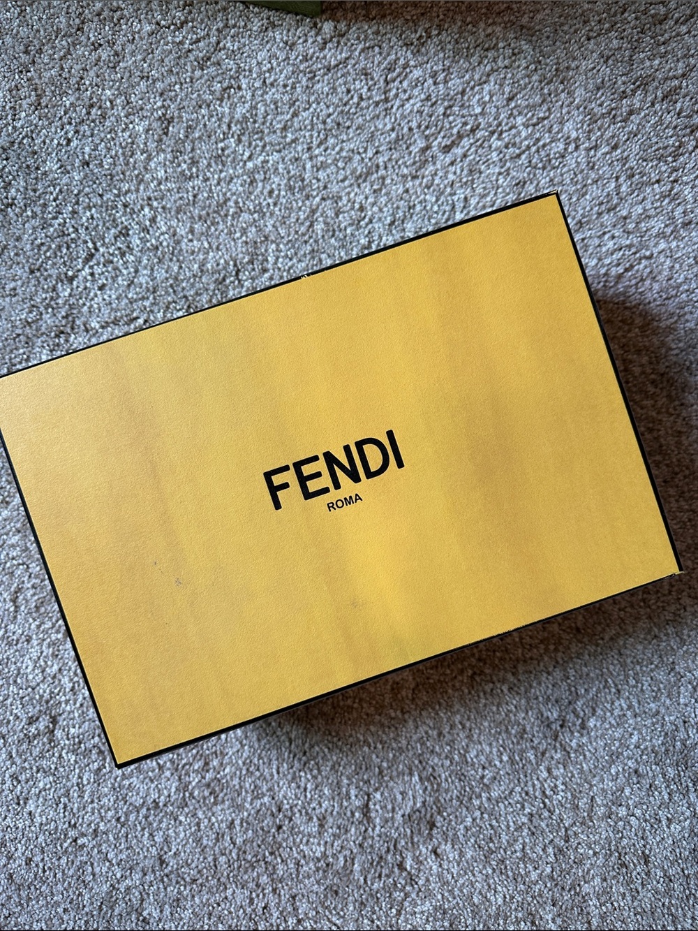 FENDI Roma Yellow Signature shoe Box